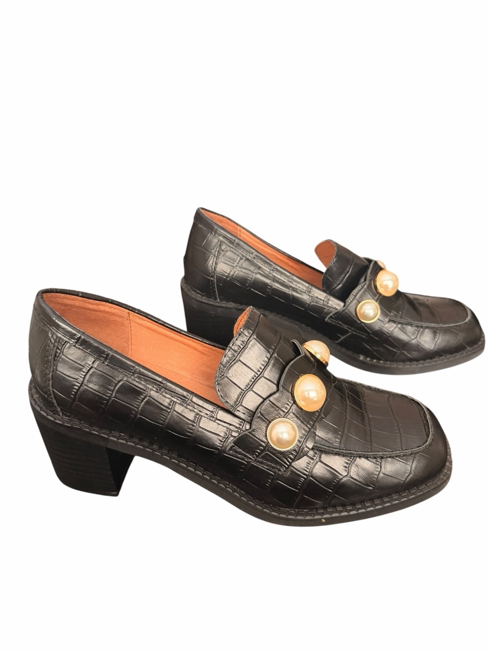 All Black Mobe Loafer Pump Size 40 / 10